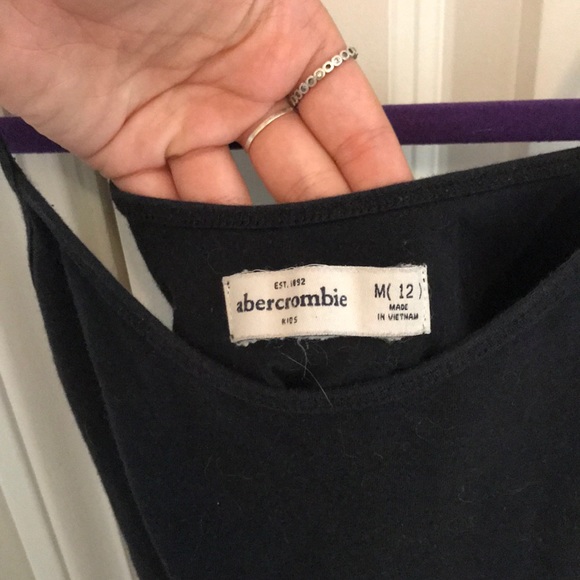 Plain Black Abercrombie Kids Tank Top - Picture 4 of 4